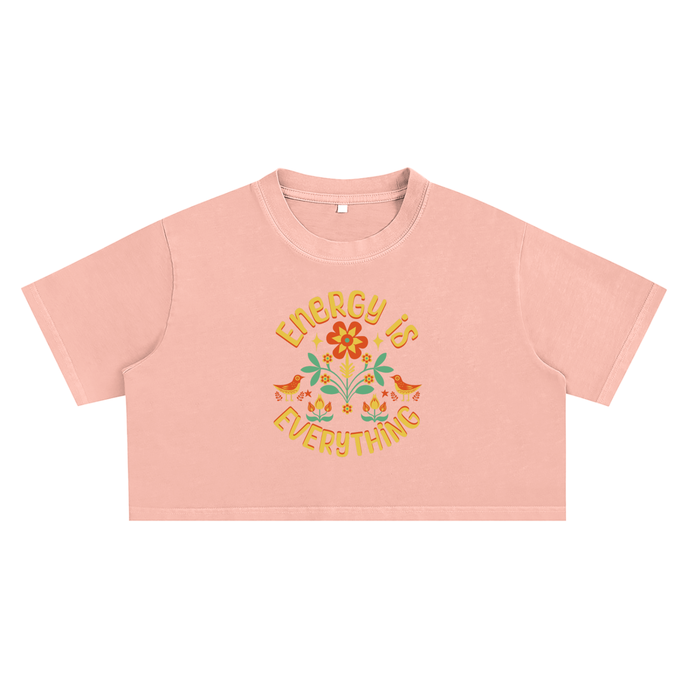 Energy Mantra Snow Washed Crop Top