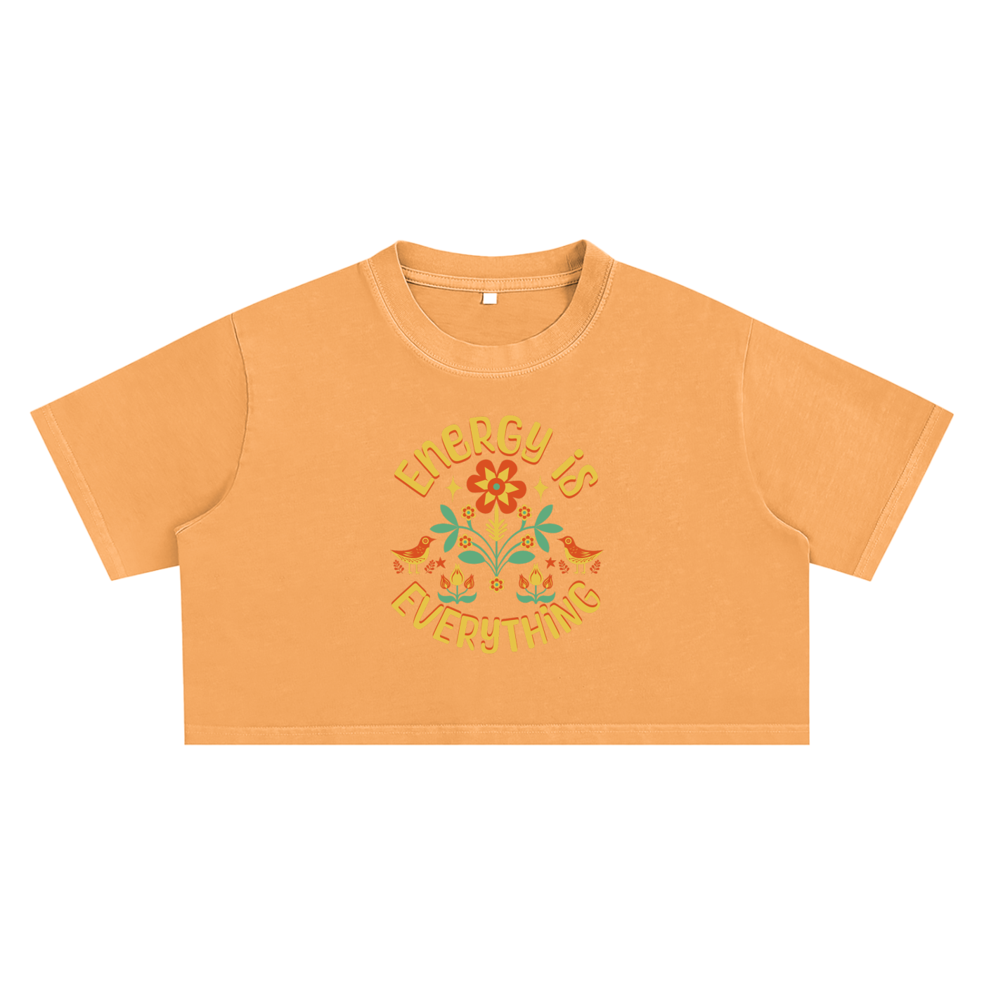 Energy Mantra Snow Washed Crop Top