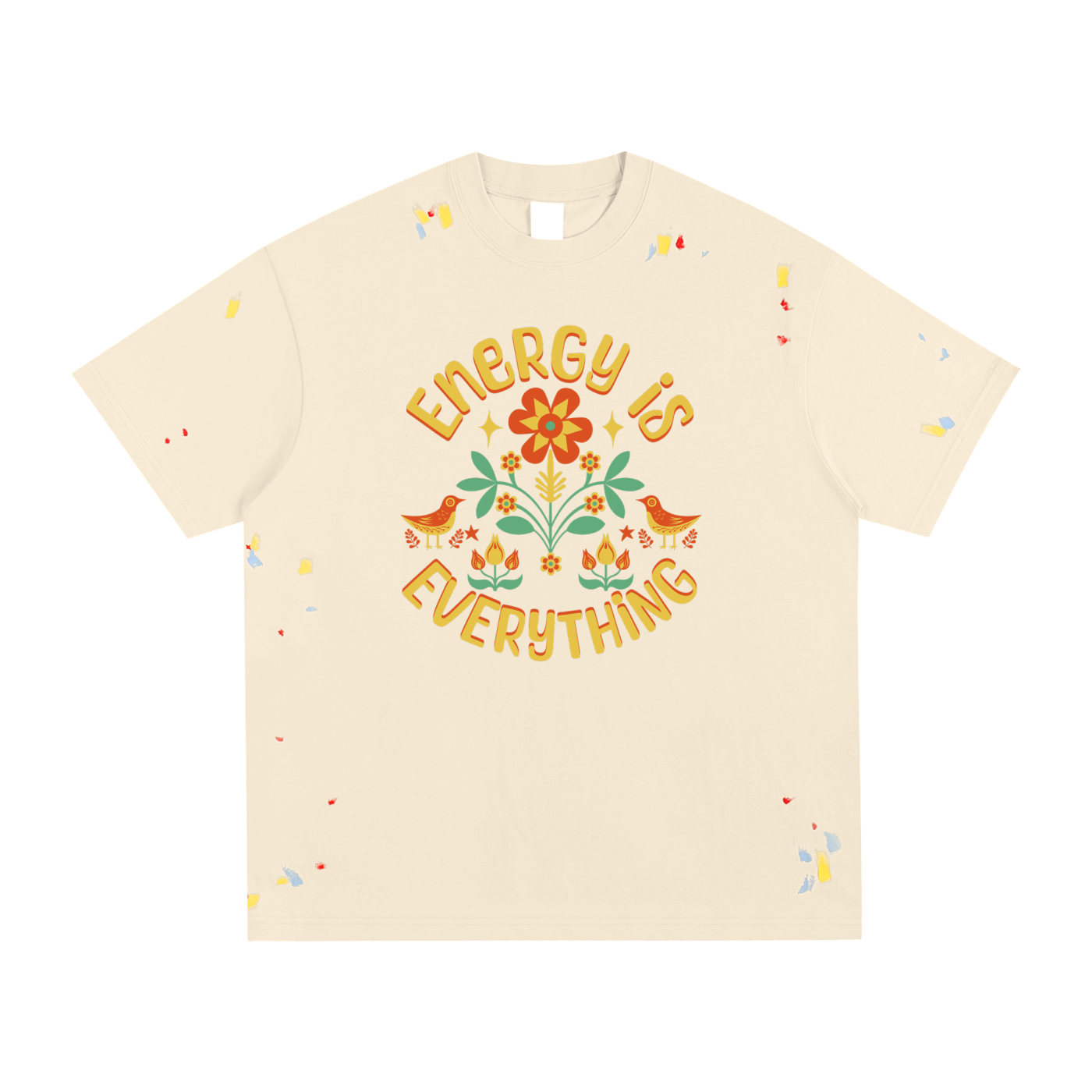 Energy Mantra Paint Splatter Tee