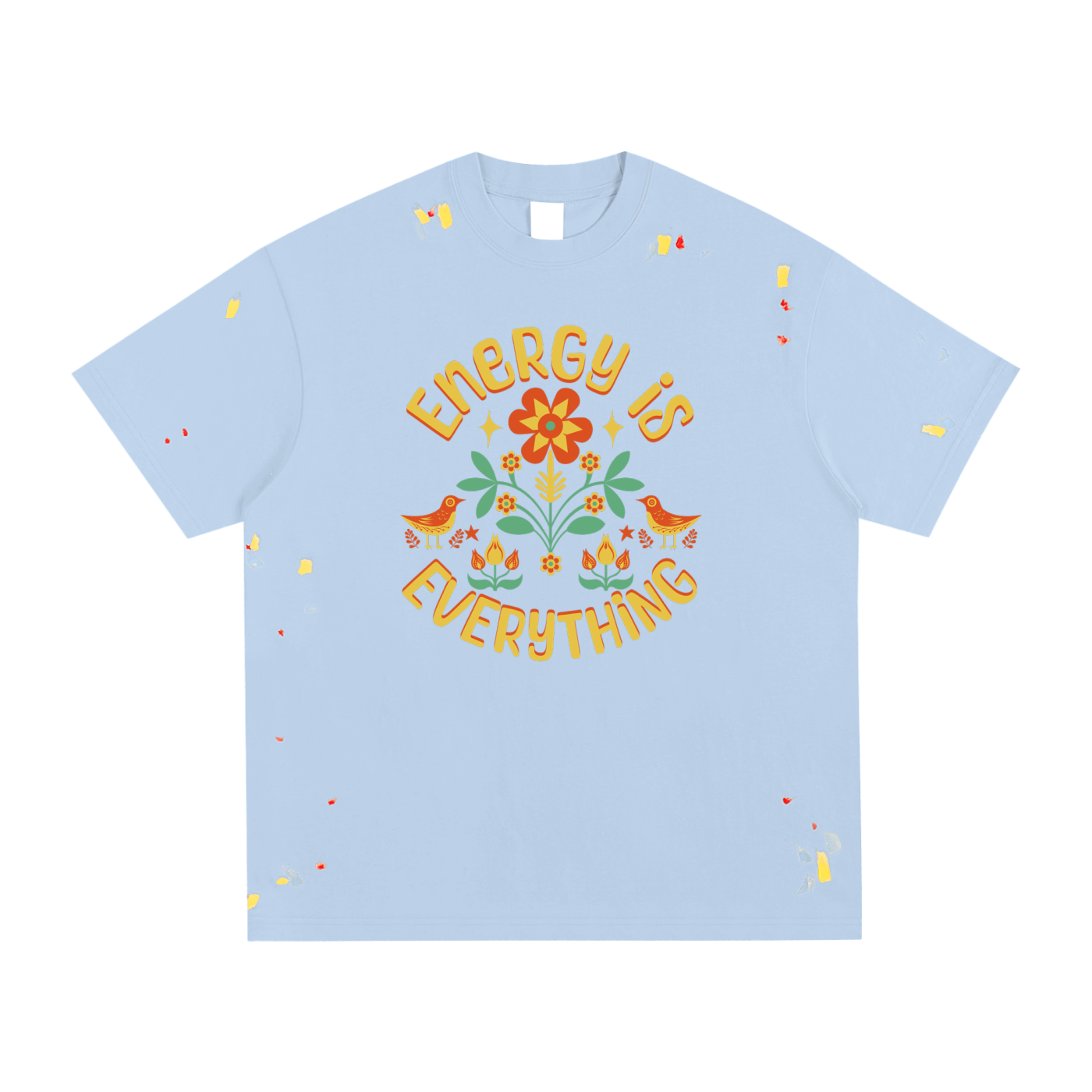 Energy Mantra Paint Splatter Tee