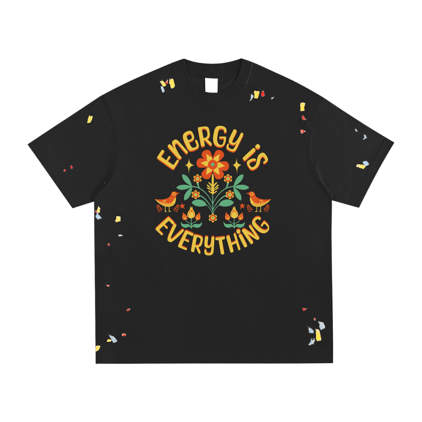 Energy Mantra Paint Splatter Tee