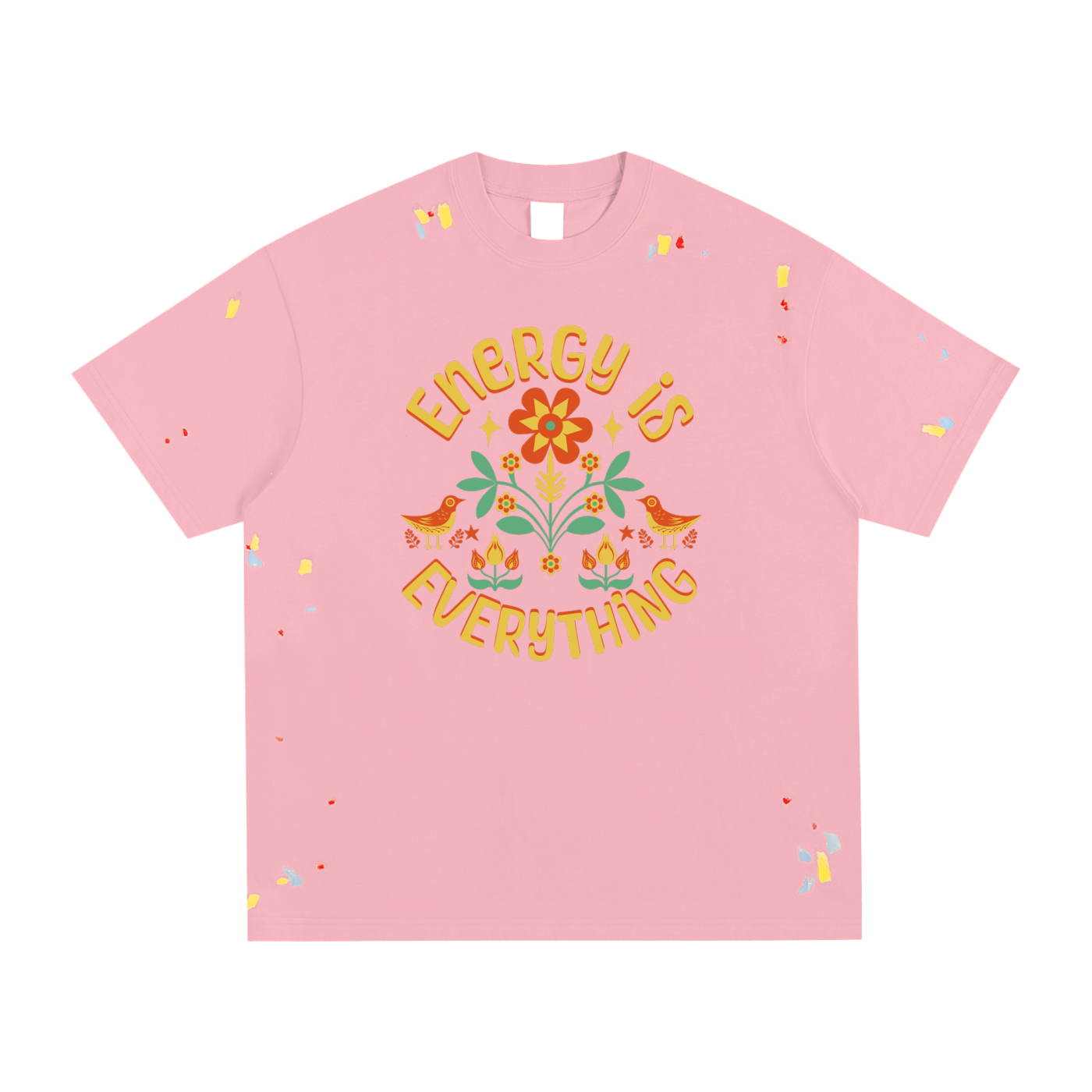 Energy Mantra Paint Splatter Tee